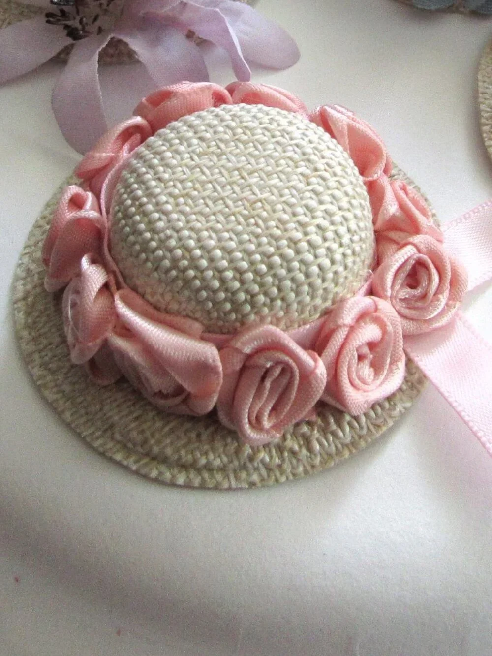 SUPER CUTE 1/6 SCALE BARBIE, DOLL HATS PRETTY STRAW  2 1/4